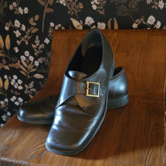 Naturalizer Shoes - Naturalizer Brown Leather Buckle Loafers